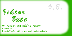 viktor bute business card